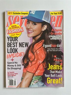 Seventeen Magazine Cover Featuring Ariana Grande